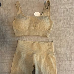 Ribbed matching set